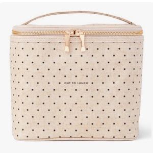 KATE SPADE Out to Lunch Wipeable Lunch Box Tote Polka Dot